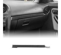 KUNGKIC Per Seat Ibiza 6L 2003-2008 Real Fibra di Carbonio Auto Co-Pilotin cruscotto Pannello Decorativo Controllo Centrale Trim Fibra di Carbonio Adesivo Interno Accessori Regalo (Nero)