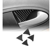 KUNGKIC Per Seat Leon 2005-2012 Fibra di Carbonio Auto Porta Porta Interno Ciotola Interno Interno Adesivo Decorativo Accessori Regalo (Nero)