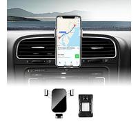 KUNGKIC Supporto per telefono auto regolabile per auto compatibile con VW Volkswagen 2009-2013 Golf 6 GTI MK6 accessori interni rotazione a 360° lega di zinco ABS (argento)
