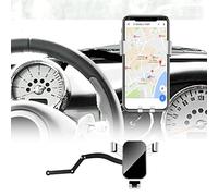KUNGKIC Supporto per telefono da auto regolabile per auto, compatibile con Mini Cooper R50 R52 R53, accessorio interno girevole a 360°, lega di zinco ABS (pieghevole argento)