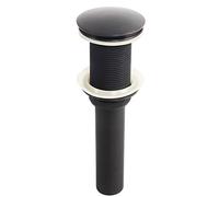 KUNGYO Lavello Senza Scanalatura Lavello Rubinetto Push Pop Up Click Clack Tappo di Scarico Tappo, Nero