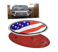 KUNIO 22 cm x 9 cm, bandiera americana, griglia anteriore, logo del portellone posteriore, adatto per Ford F150 F250 F350 Explorer Edge Ranger, targhetta con nome, logo 1 pezzo