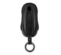 KUNIO Custodia per chiave auto, adatta per Porsche 911 Carrera Cayenne Coupe Taycan Turbo S Panamera Turbo S E-Hybrid Portachiavi in pelle nero