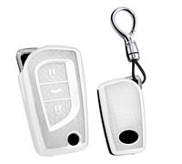 KUNIO Custodia per chiave auto, adatta per Yaris Aygo C-HR RAV4 Corolla Prius Yaris Cross Camry 2025 2024 portachiavi da donna regalo cristallo modello bianco B