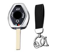 KUNIO Custodia per Chiavi Adatta per BMW E38 E39 E46 E83 E53 E60 E63 E61 E64 E83 E85 E86 M5 325i X3 X5 Z3 Z4 Serie 3 Serie 5 Serie 7 Alloggiamento in Metallo Copertura Chiave Custodia per Chiavi