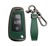 KUNIO Custodia per chiavi auto adatta per Audi A1 A3 8V A4 A6 Q2 Q3 TT TTS RS RS3 S3 Sline Custodia in metallo Portachiavi A Verde
