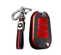 KUNIO Custodia pieghevole per chiave auto, adatta per Citroen C4 Cactus C5 C3 C4L C6 C8 C2 Picasso Xsara per Ople Crossland X Grandland X Accessori TPU Portachiavi Cover Rosso