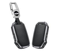 KUNIO Custodia portachiavi adatta per Kia Ceed CD Sportage 4 GT K3 K5 Optima Cerato Forte Soul 4 NIRO Seltos lega di alluminio pelle chiave auto custodia portachiavi 3 tasti nero