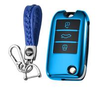 KUNIO Custodia portachiavi adatta per MG MG3 MG5 MG6 MG7 ZS GT GS 350 360 750 W5 adatto per Roewe RX5 TPU cover portachiavi portachiavi 3 tasti, A blu., 3 Tasten