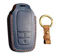 KUNIO Custodia portachiavi in pelle adatta per Toyota Yaris Cross Yaris Hybrid Rav4 Aygo GR 2020 2021 2022 2023 protettiva portachiavi portachiavi, 2 tasti blu, 2 Tasten