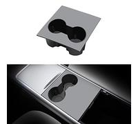 KUNIST Inserto portabicchieri per Tesla 2023 2022 2021 Modello 3 Modello Y Accessori 2 in 1 Copertura per console centrale in silicone Accessori interni (grigio)