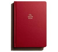 KUNITSA CO. Quaderno per ricette, regalo ricordo, libro di ricette con copertina rigida per scrivere le proprie ricette, con istruzioni sullo chef, 100 ricette (rosso)