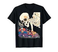 Kuniyoshi Samurai Killing Skeleton Spectre ukiyo-e giappones Maglietta