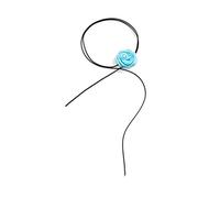 KunJoe Collana girocollo in velluto con grande fiore floreale con rose per donne e ragazze, tessuto, zirconia cubica, Panno, Zirconia cubica