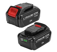KUNLUN 2X 18V 5,5Ah DCB184 Litio Batteria per Dewalt 18V Batteria DCB182-XJ DCB200 DCB201 DCB182 DCB183 MAX XR Batteria Compatibile con Dewalt 18V Utensili Elettrici a Batteria