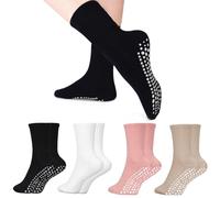 Kunoli 4 Paia Calze Antiscivolo Donna per Pilates Yoga, Calzini Sportive Antiscivolo Pilates, Calze con Grip Senza Dita Prevenzione Caduta Per Yoga Balletto Danza Fitness Sport, Sox EU 37-42