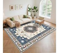 Kunsen Accessori Casa Moderni Non Deformato 160x200cm, Blu Modello stampato retro per il soggiorno ristorante