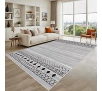 Kunsen Morbido Tappeto+Salotto Grigio 120X170Cm Pelo Corto Geometrie Moderne Per Ristoranti E Uffici