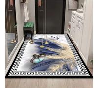 Kunsen Tappeti Per Bambini decorazione cucina Blu Impronta moderna antiscivolo e duratura utilizzata l'ingresso il corridoio 150x200CM