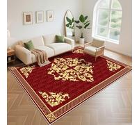 Kunsen Tappeto Antiscivolo Bambini Lavabile In Lavatrice 170x230cm, Rosso Disegno di stampa orientale per il corridoio del soggiorno