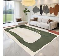 Kunsen Tappeto Bambino Cameretta Shed Resistant 170x230cm, verde Crema moderno design minimalista per il soggiorno camera da letto