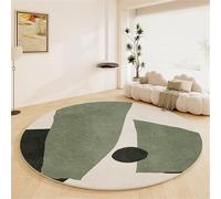 Kunsen Tappeto Camera Da Letto Ragazza 160x160cm Verde Cucina Antiscivolo Per Corridoio Lungo Morbido e confortevole, moderno minimalista, adatto il soggiorno la