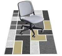 Kunsen Tappeto sedia ufficio Minimalismo Tappeto Salvapavimento Antiscivolo Protettore del Pavimento Tappetino per Ufficio con Ruote per Parquet Pavimenti Duri 160X230CM