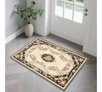 Kunsen Tappeto Sotto Sedia Ufficio Non Slip Beige 180x250cm, I fiori moderni sono usati nel corridoio