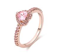 KUNSIR 925 Anelli in Argento Sterling per le Donne Cubic Zirconia Anelli Anello di Fidanzamento Anelli di Personalità R1