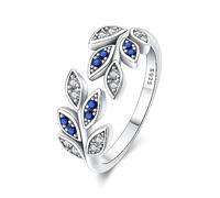 KUNSIR 925 Anelli in Argento Sterling per le Donne Cubic Zirconia Anelli Anello di Fidanzamento Anelli di Personalità R1