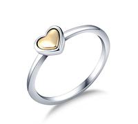 KUNSIR 925 Anelli in Argento Sterling per le Donne Cubic Zirconia Anelli Anello di Fidanzamento Anelli di Personalità R1