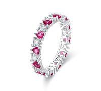 KUNSIR 925 Anelli in Argento Sterling per le Donne Cubic Zirconia Anelli Anello di Fidanzamento Anelli di Personalità R1