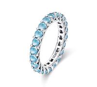 KUNSIR 925 Anelli in Argento Sterling per le Donne Cubic Zirconia Anelli Anello di Fidanzamento Anelli di Personalità R1