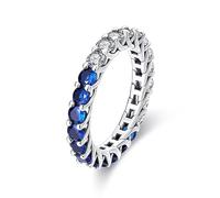 KUNSIR 925 Anelli in Argento Sterling per le Donne Cubic Zirconia Anelli Anello di Fidanzamento Anelli di Personalità