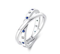 KUNSIR 925 Anelli in Argento Sterling per le Donne Cubic Zirconia Anelli Anello di Fidanzamento Anelli di Personalità R1