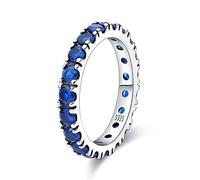 KUNSIR 925 Anelli in Argento Sterling per le Donne Cubic Zirconia Anelli Anello di Fidanzamento Anelli di Personalità R1