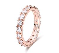 KUNSIR 925 Anelli in Argento Sterling per le Donne Cubic Zirconia Anelli Anello di Fidanzamento Anelli di Personalità