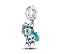 KUNSIR Ciondolo Argento Sterling 925 con Cubic Zirconia Pendenti per Pandora Braccialetti, Compatibile con Braccialetti e Collane europei, perfetto Regali per Moglie e Ragazze C10