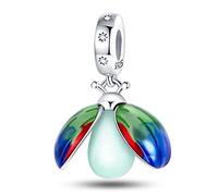 KUNSIR Ciondolo Argento Sterling 925 con Cubic Zirconia Pendenti per Pandora Braccialetti, Compatibile con Braccialetti e Collane europei, perfetto Regali per Moglie e Ragazze C4