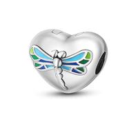 KUNSIR Ciondolo Argento Sterling 925 con Cubic Zirconia Pendenti per Pandora Braccialetti, Compatibile con Braccialetti e Collane europei, perfetto Regali per Moglie e Ragazze C9