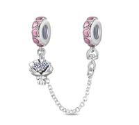 KUNSIR Ciondolo Argento Sterling 925 con Cubic Zirconia Pendenti per Pandora Braccialetti, Compatibile con Braccialetti e Collane europei, perfetto Regali per Moglie e Ragazze