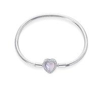 KUNSIR Moments-Bracciale Donna Adatto per Ciondolo Argento Sterling 925 Braccialetto Snake Bracciali Compatibile con Pandora Ciondolo