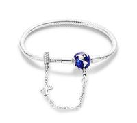 KUNSIR Moments-Bracciale Donna Adatto per Ciondolo Argento Sterling 925 Braccialetto Snake Bracciali Compatibile con Pandora Ciondolo B2