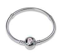 KUNSIR Moments-Bracciale Donna Adatto per Ciondolo Argento Sterling 925 Braccialetto Snake Bracciali Compatibile con Pandora Ciondolo B2