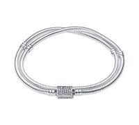 KUNSIR Moments-Bracciale Donna Adatto per Ciondolo Argento Sterling 925 Braccialetto Snake Bracciali Compatibile con Pandora Ciondolo B2