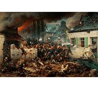 kunst für alle Stampa Artistica/Poster: Adolf Northen Die Preußen erstürmen Plancenoit - Stampa di Alta qualità, Immagini, Poster artistici, 60x40 cm