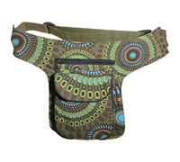 Kunst und Magie Marsupio Mandala-Print Donna Army Green