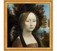 Kunstdruck Ginevra de Benci Leonardo da Vinci Donna Foresta Ricci Adel B A3 02786 Incorniciato