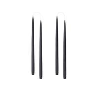 Kunstindustrien® Candele affusolate, prodotte in Danimarca, 42 colori disponibili, candele antigoccia e senza fumo, candele solide a lunga durata 15 ore, set regalo con candele non profumate, 4 pezzi.