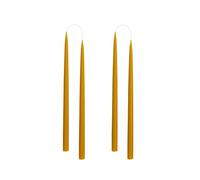 Kunstindustrien® Candele Coniche, Prodotte in Danimarca, 42 Colori Disponibili, Candele da Cena Antigoccia e Senza Fumo, Candele Solide a Lunga Durata 15 Ore, Set Regalo Candele Non Profumate, 4 Pezzi